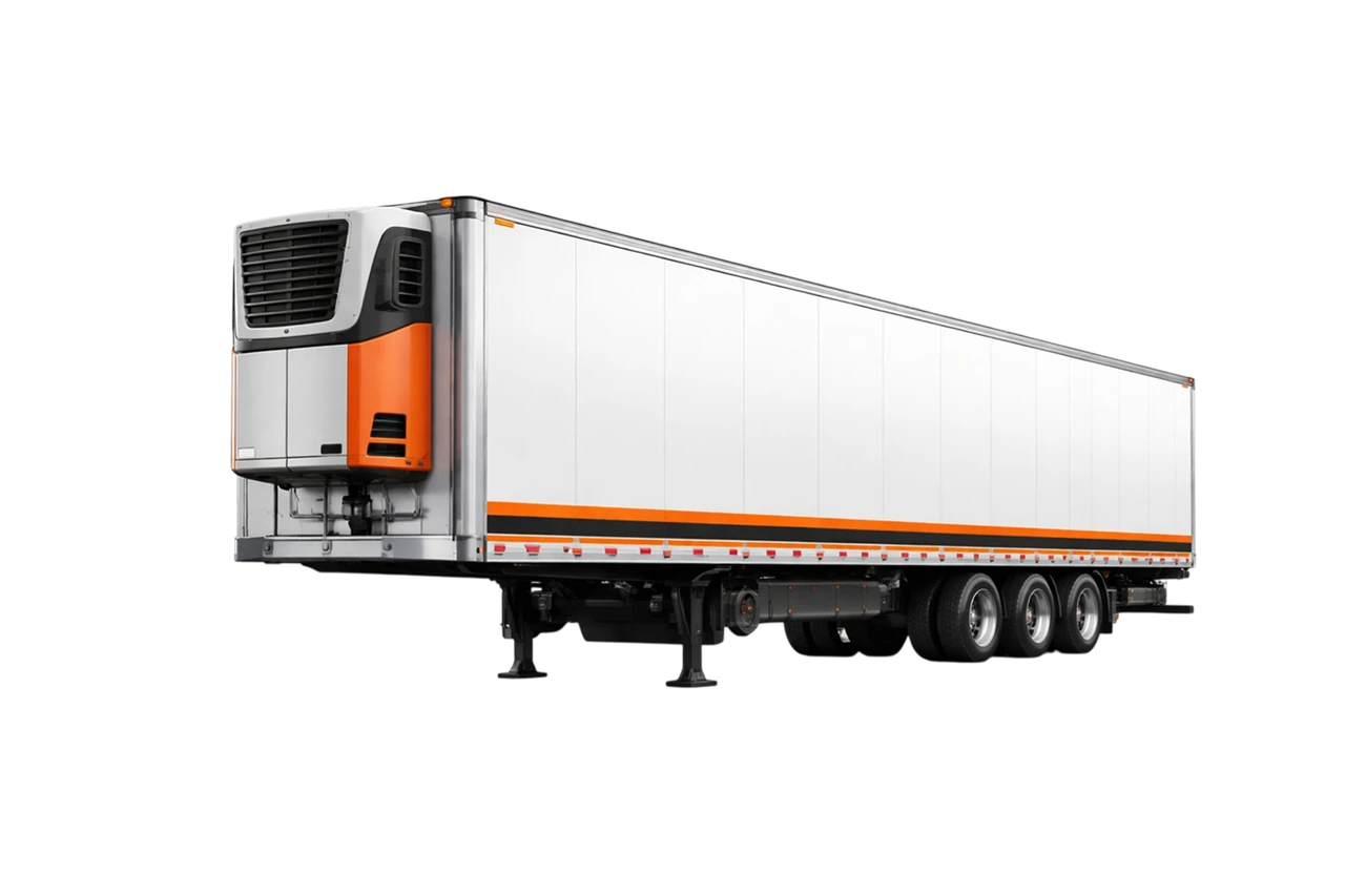 Refrigerated semi-trailer with refrigeration unit